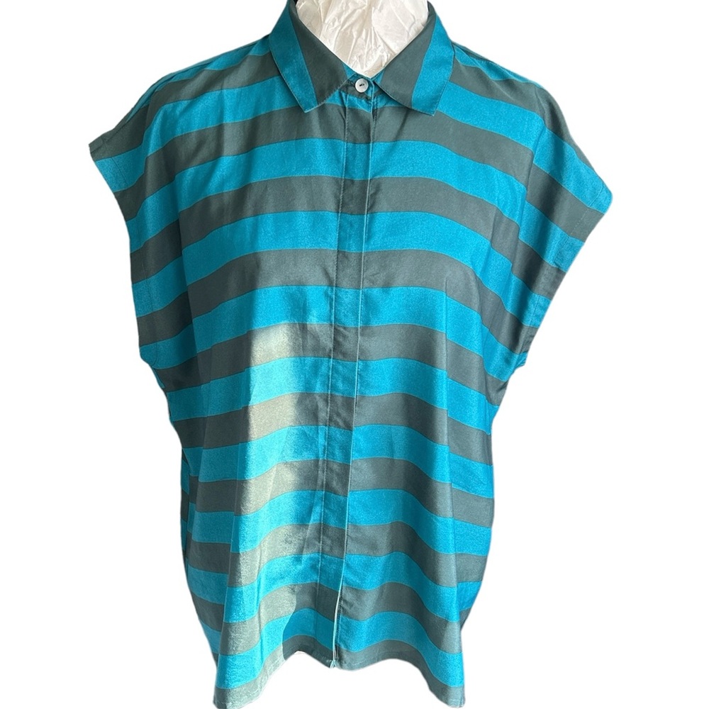 Daniel Rainn striped top dalton sleeves size Large